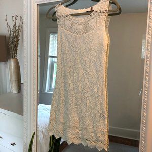 Mini Ivory Lace Dress